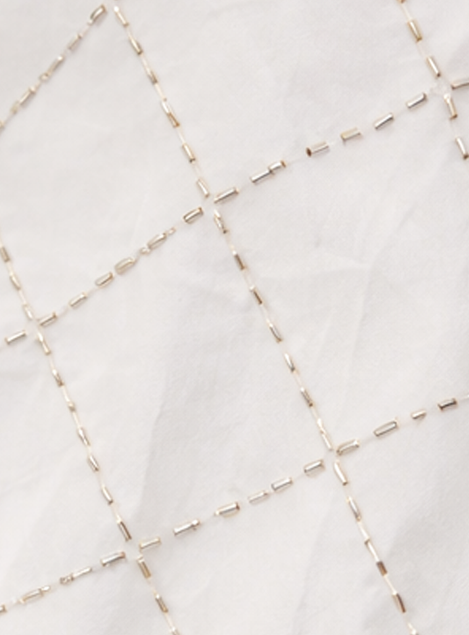 BH23 - Women’s White Embroidered Shirt – Eyelet Button- (Casual Elegant Wear)