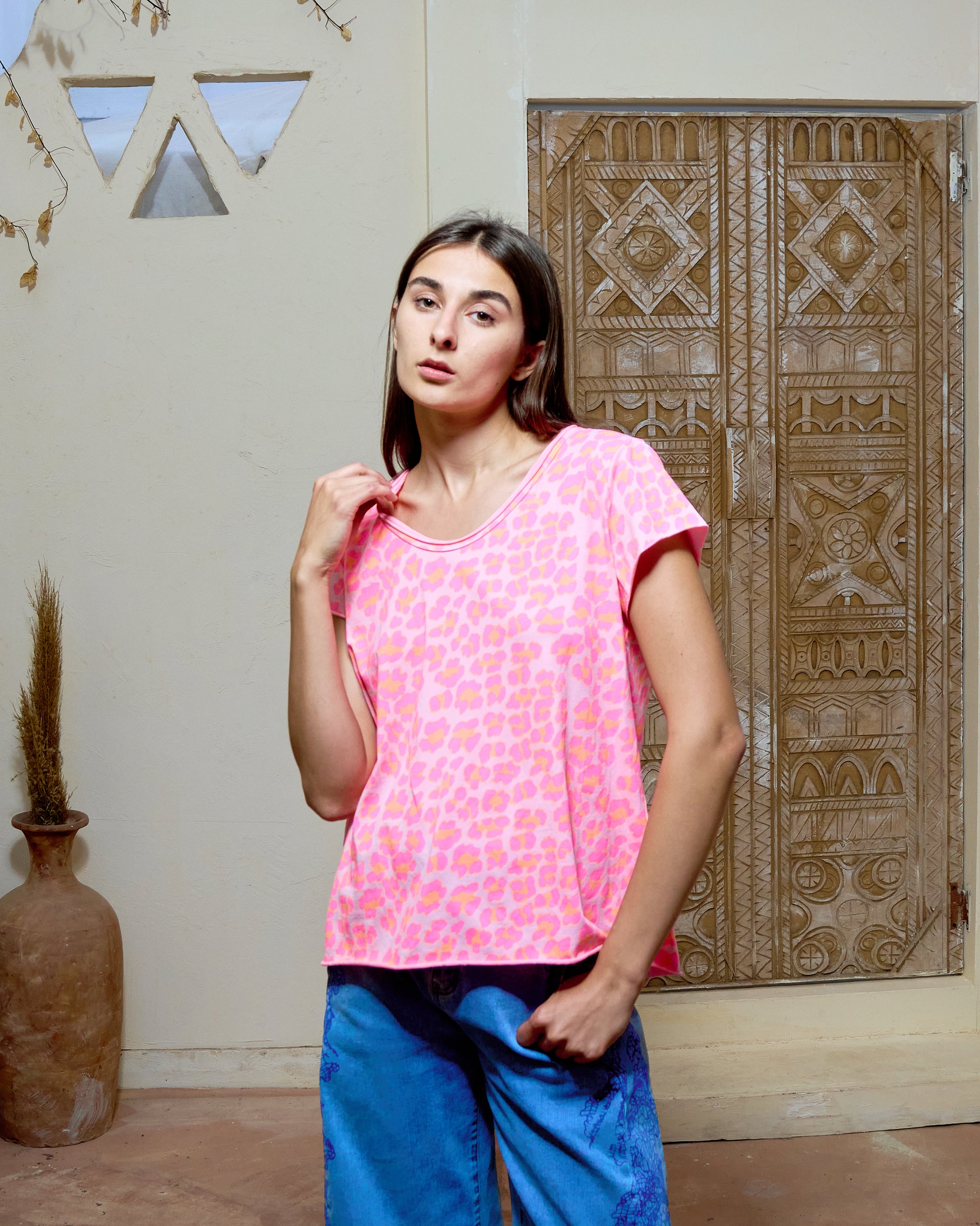 BH51 - Neon Leopard Print Tee