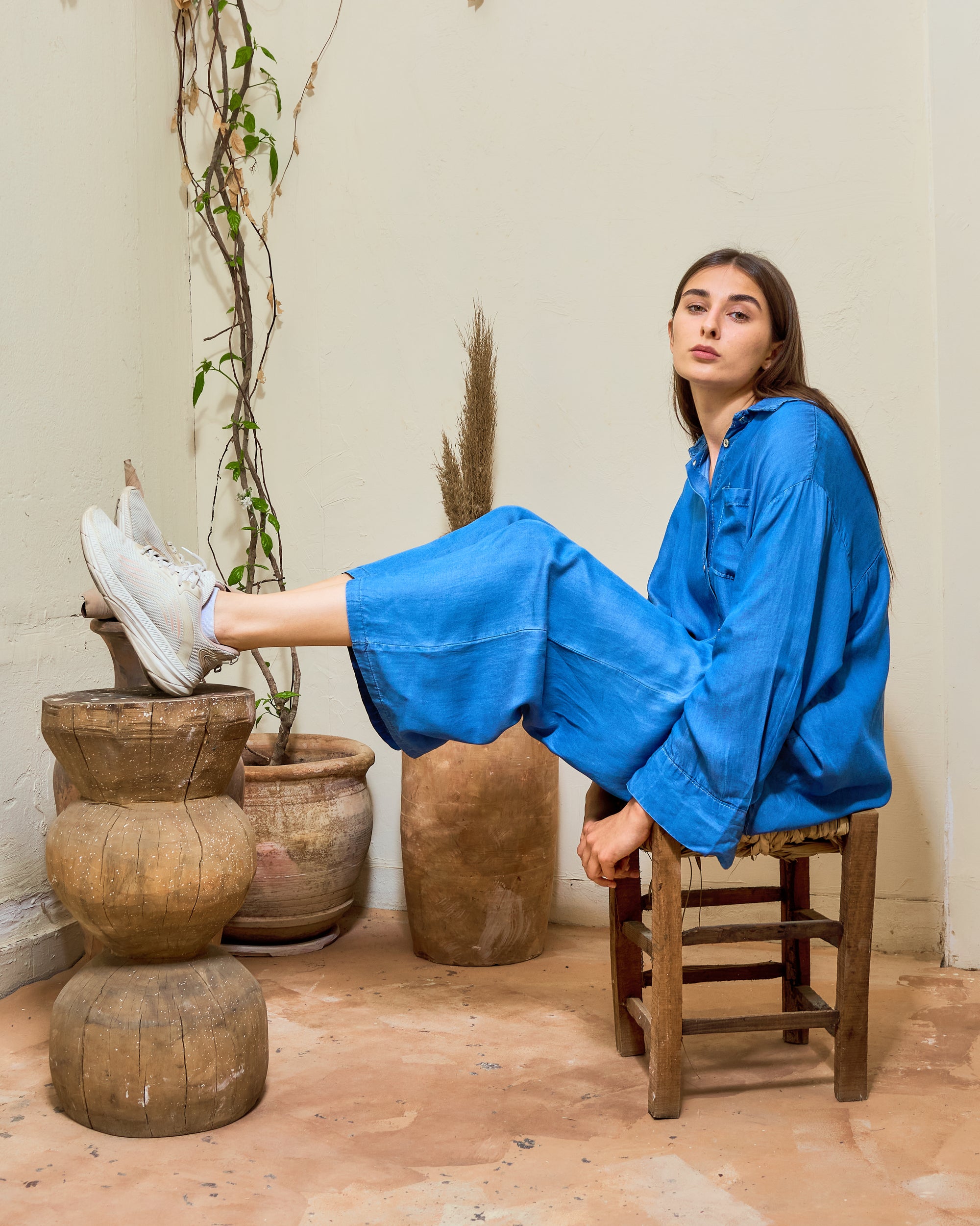 BH57 - Cobalt Blue Oversized Co-ord Set