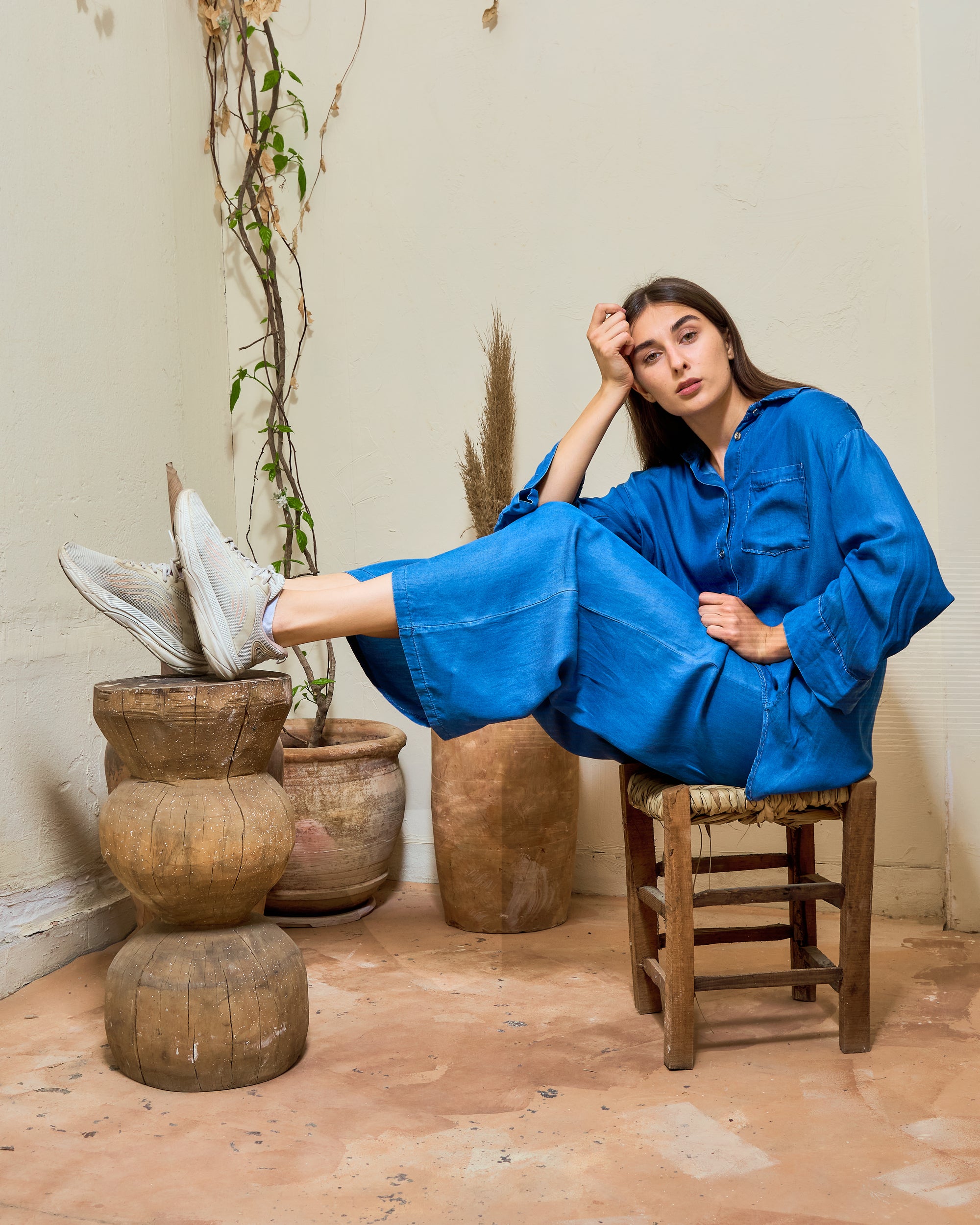 BH57 - Cobalt Blue Oversized Co-ord Set