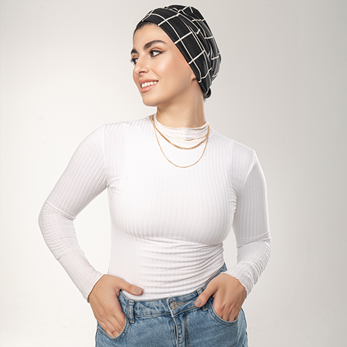 CT1162 - Black & White Turban